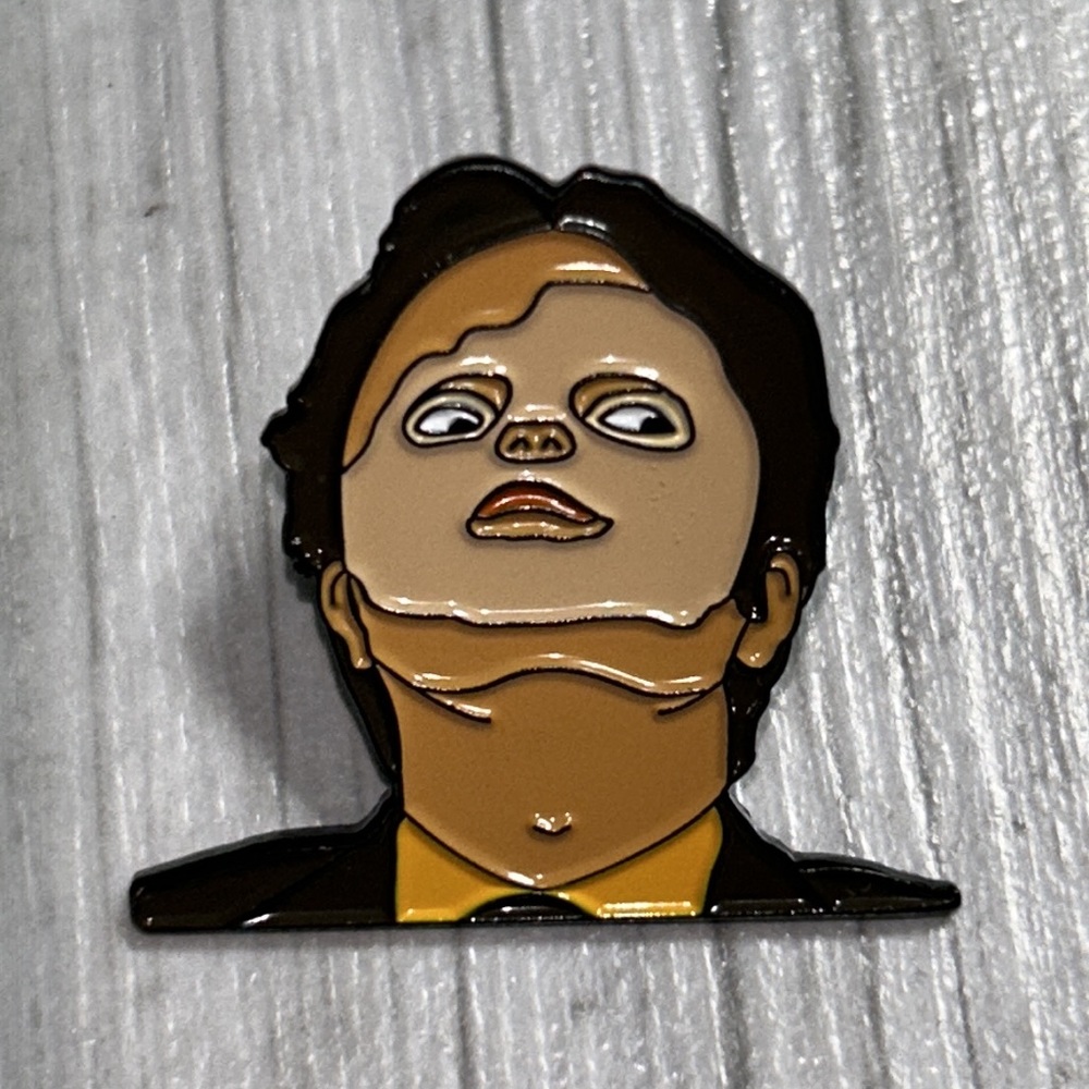 Dwight Schrute The office mannequin face mask CPR course enamel pin NWT